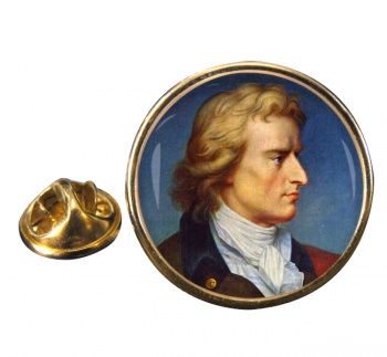 Friedrich Schiller Round Pin Badge