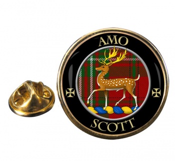 Scott Scottish Clan Round Pin Badge
