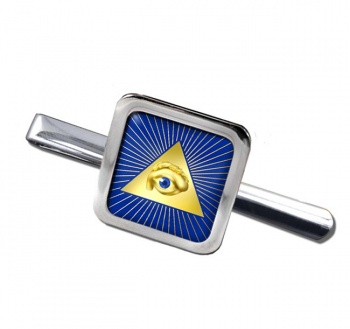 Eye of Providence (All Seeing Eye of God) Square Tie Clip