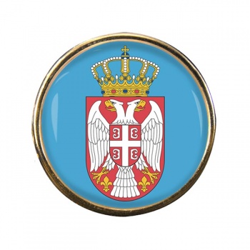 Coat of Arms (Serbia) Round Pin Badge