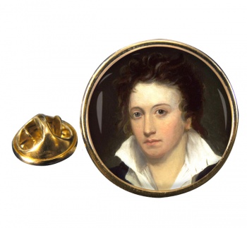 Percy Bysshe Shelley Round Pin Badge