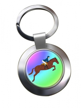 Show Jumper Chrome Key Ring