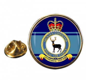 Signals Command (Royal Air Force) Round Pin Badge