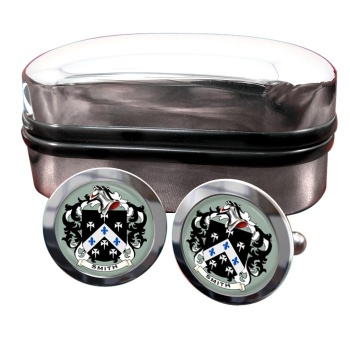 Smith England Coat of Arms Round Cufflinks