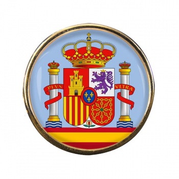 Coat of Arms Escudo de Espana (Spain) Round Pin Badge