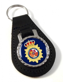 Cuerpo Nacional de Policía Leather Key Fob