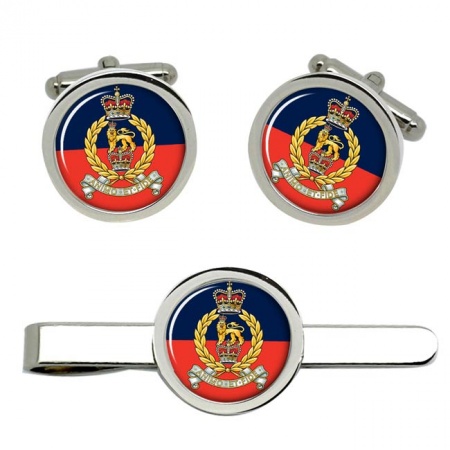 Staff and Personnel Support (SPS) Branch, British Army ER Cufflinks and Tie Clip Set