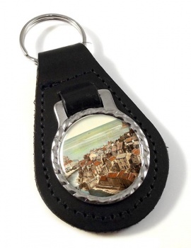 Staithes Yorkshire Leather Key Fob