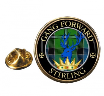 Stirling Scottish Clan Round Pin Badge