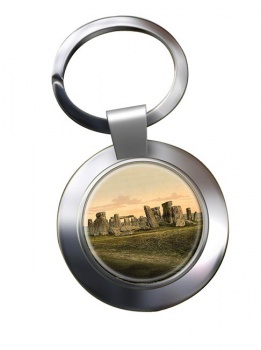 Stonehenge Chrome Key Ring