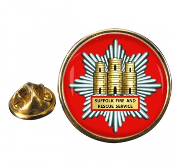 Suffolk Fire and Rescue Round Pin Badge
