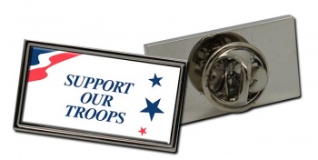 Support Our Troops Flag Pin Badge