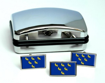 Sussex (England) Flag Cufflink and Tie Pin Set