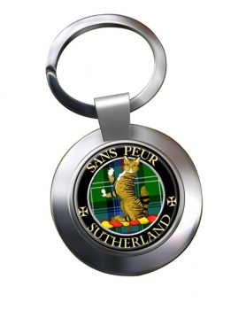 Sutherland Scottish Clan Chrome Key Ring