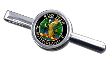 Sutherland Scottish Clan Round Tie Clip
