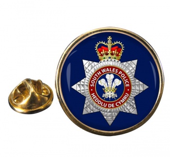 South Wales Police Round Pin Badge