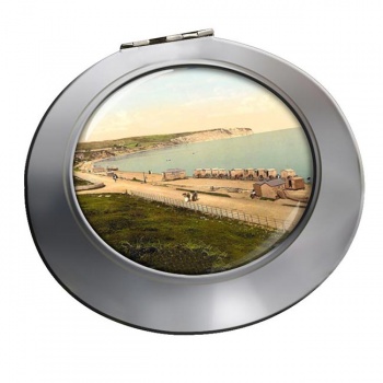 Swanage Beach Dorset Chrome Mirror