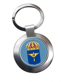 Flygvapnet (Swedish Air Force) Chrome Key Ring
