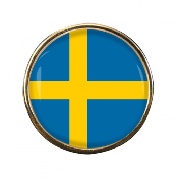 Sweden Sverige Round Pin Badge