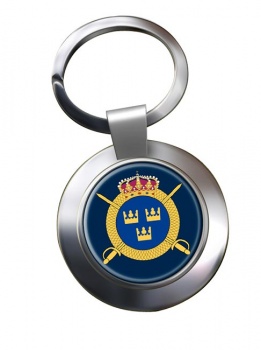 Livregementets husarer (Swedish Hussars) Chrome Key Ring