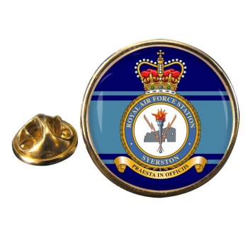 RAF Station Syerston Round Pin Badge