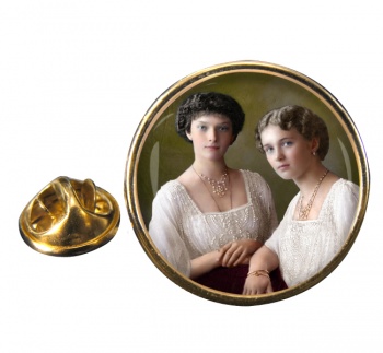 Tatiana and Olga Round Pin Badge