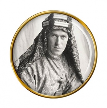 T.E. Lawrence Round Pin Badge