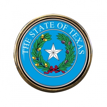 Texas Round Pin Badge