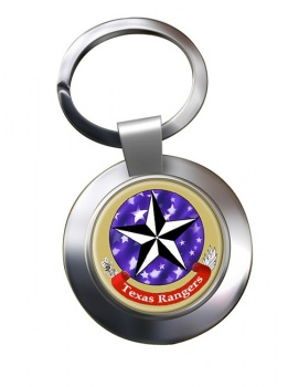 Texas Ranger Division Chrome Key Ring