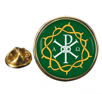 Crown of Thorns Round Pin Badge