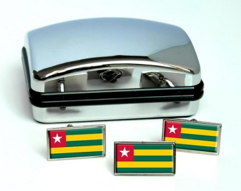 Togo Flag Cufflink and Tie Pin Set