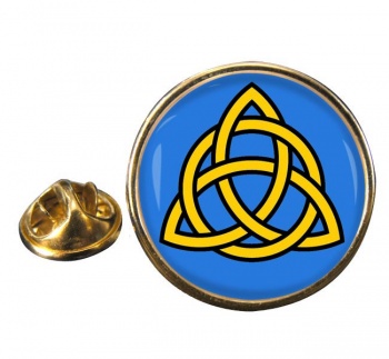 Trinity Knot Round Pin Badge