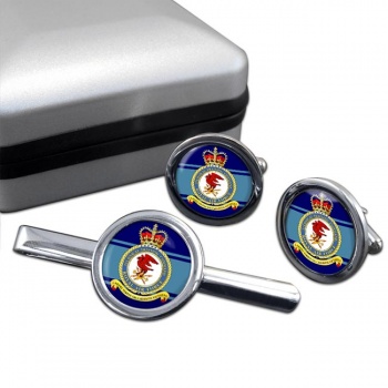 Technical Training Command (Royal Air Force) Round Cufflink and Tie Clip Set