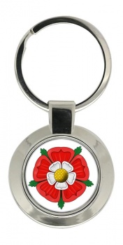 Tudor Rose Chrome Key Ring