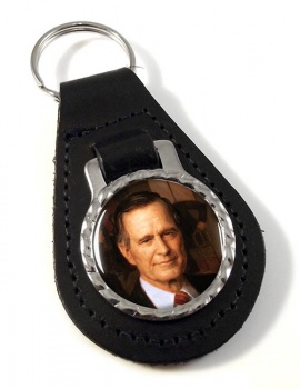 President George Bush Leather Key Fob
