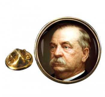 President Grover Cleveland Round Pin Badge