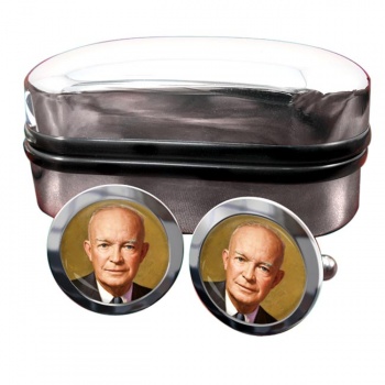 President Dwight Eisenhower Round Cufflinks