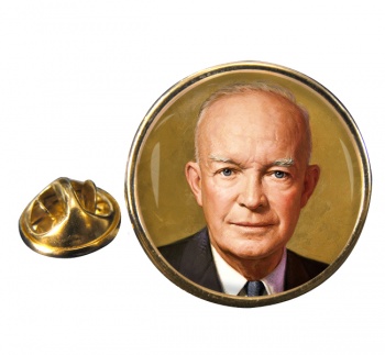 President Dwight Eisenhower Round Pin Badge