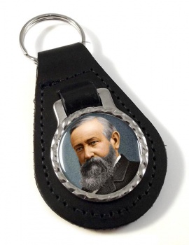 President Benjamin Harrison Leather Key Fob