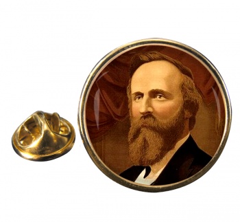 President Rutherford Hayes Round Pin Badge