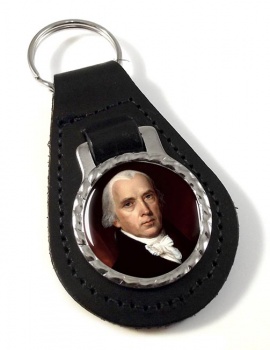 President James Madison Leather Key Fob