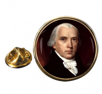 President James Madison Round Pin Badge