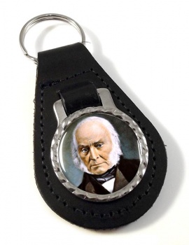 President John Quincy Adams Leather Key Fob