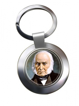 President John Quincy Adams Chrome Key Ring