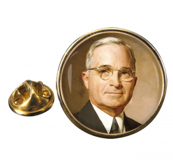 President Harry Truman Round Pin Badge
