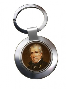 President Zachary Taylor Chrome Key Ring