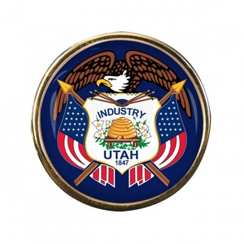 Utah Round Pin Badge