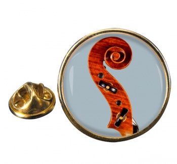 Violin Round Pin Badge