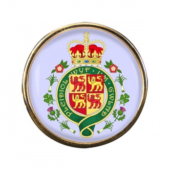 Welsh Coat of arms Round Pin Badge
