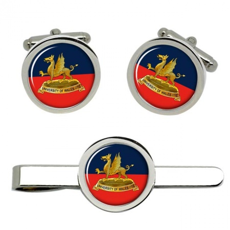Wales Universities Officers' Training Corps UOTC, British Army Cufflinks and Tie Clip Set